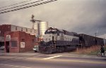 CSX 6394 leads a local thru town